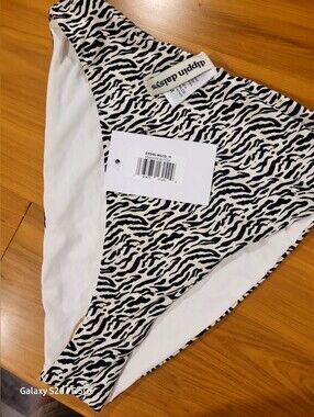Dippin' Daisy's Black & White Zebra Print Seashore Bikini Bottom